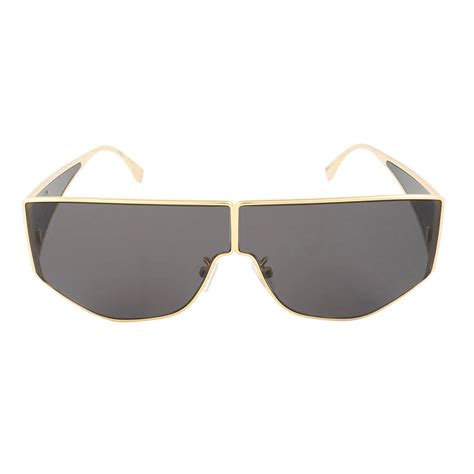 fendi 68mm shield sunglasses|Fendi Grey Shield Ladies Sunglasses FE40051U 32a 68.